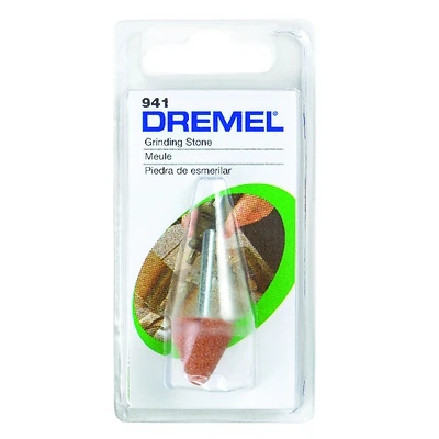 Dremel 941 Grinding Stone, 5/8 in Dia, 1/8 in Arbor/Shank, Aluminum Oxide Abrasive, Includes: (1) Bit