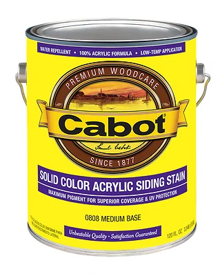 Cabot 0808-07 Medium Base Acrylic Siding Stain, 1-Gallon