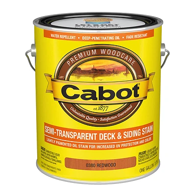 Semi-Transparent Redwood Stain, Gallon