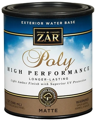 ZAR 34912 Matte Clear Water-Based Polyurethane, 1 Qt.