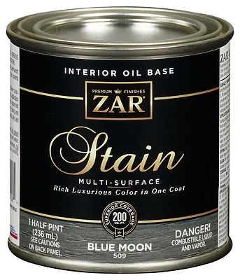 ZAR 50906 Interior Wood Stain, Blue Moon, 1/2-Pt