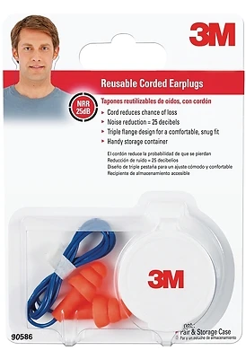 3M 90586-00000 Ear Plugs, 26 dB NRR, Multi-Flange