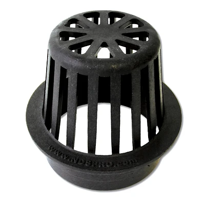 Atrium Grate, Black, 4 In.