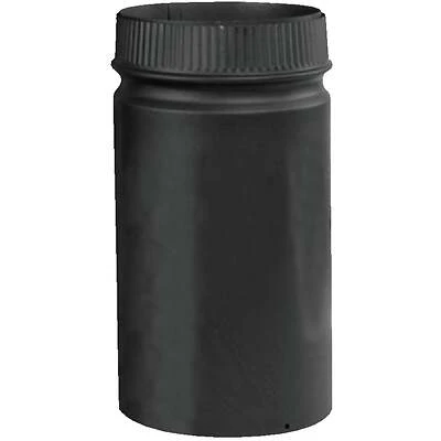 DSP Double Wall Stove Pipe, 6-Inch x 12-Inch Matte Black Finish