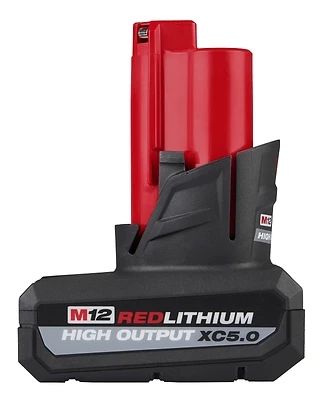 Milwaukee 48-11-2450 M12 Redlithium High Output XC5.0 Battery Pack, 5.0 Ah