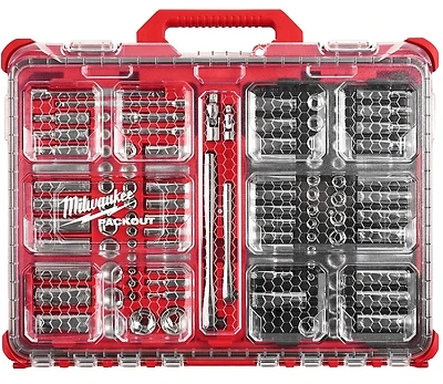 106-piece 1/4" & 3/8" Drive Ratchet & Socket Set With Packout Organizer
