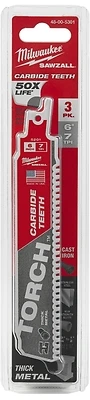 48-00-5301 6 In. 7 Tpi Torch Carbide Teeth Reciprocating Saw Blade (3-pack)