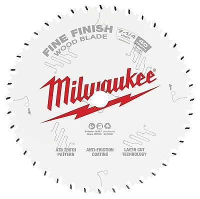 Milwaukee 48-41-0726 Circular Saw Blade, 7-1/4 In., 40-Tooth Carbide