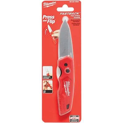 Milwaukee 48-22-1520 Fastback Folding Pocket Knife, 2-3/4 In. Blade, Liner Lock