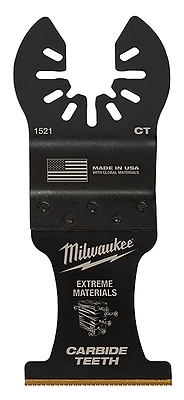 Milwaukee 49-25-1525 Blade, 1-3/8 in, 2 in D Cutting, Carbide/HCS/Titanium