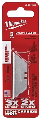 Milwaukee 48-22-1905 Utility Blades, Micro Carbide, 2-3/8 In., 5-Pk.