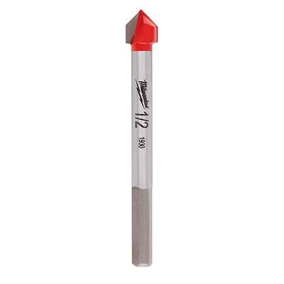 Milwaukee 48-20-8985 Glass and Tile Drill Bit, 1/2 In. Carbide Tipped