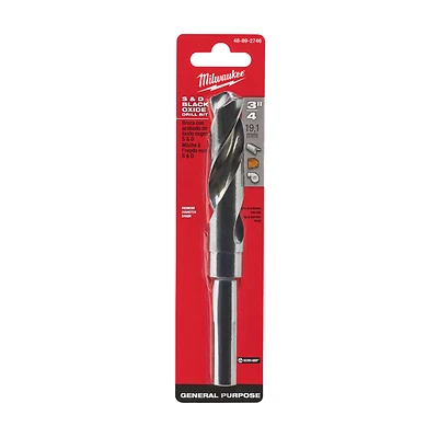 Milwaukee 48-89-2746 Silver & Deming Black Oxide Drill Bit, 3/4 In.
