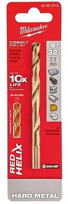 Milwaukee 48-89-2315 RED HELIX Cobalt Drill Bit, 9/32 In., 4-5/16 In.
