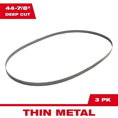 Milwaukee 48-39-0511 Band Saw Blade, 44-7/8 In. x 1/2 In., 14 TPI, Bi-Metal, 3-Pack