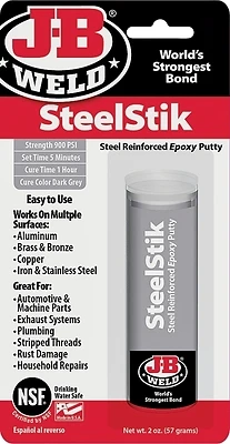 SteelStik Steel-Reinforced Epoxy Putty Adhesive/Sealant, 2-oz.