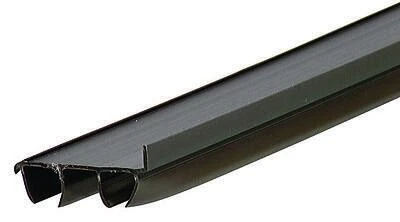 M-D 82586 Door Bottom With Vinyl Fins, Brown, 36-In.