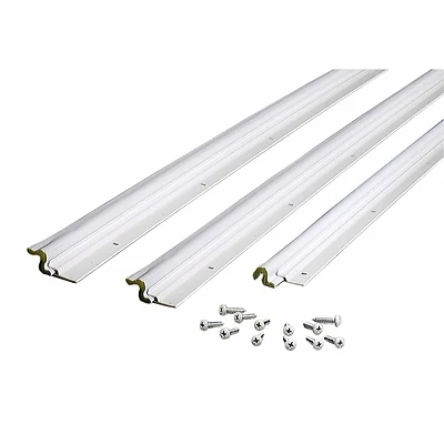 M-D 91850 Aluminum Jamb Weatherstrip, White, 1.625 In. X 7 Ft.
