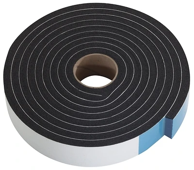 M-D 43154 Sponge Rubber Weatherstrip Tape, 3/8 x 1-1/4 In., 10 Ft.