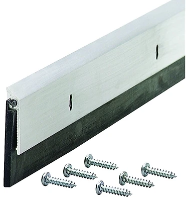 M-D 68247 Door Sweep, Aluminum Flange, EPDM Rubber, 36-In.