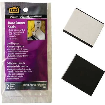 M-D 51501 Brown Foam Door Corner Seals, 1-3/4 In. W, 2-Pack