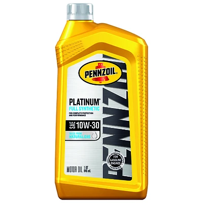 Pennzoil Platinum 550022687/5063686 Motor Oil, 10W-30, 1 qt Bottle