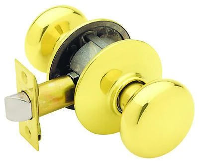 Plymouth Bright Brass Hall & Closet Door Knob - Model F10ply605