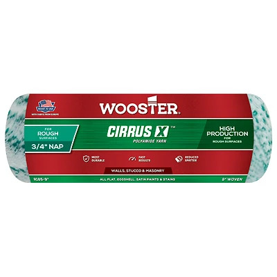 Wooster R185-9 Roller Cover, 3/4 In. Nap, 9 In., Polyamide Fabric