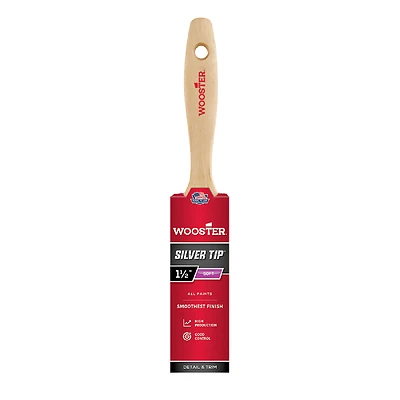 Wooster 5222-1 1/2 Silver Tip Varnish Brush, 1.5 In., Polyester