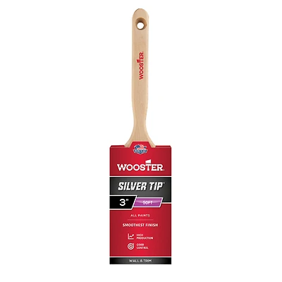 Wooster 5220-3 Silver Tip Sash Paint Brush, Flat, 3 In.