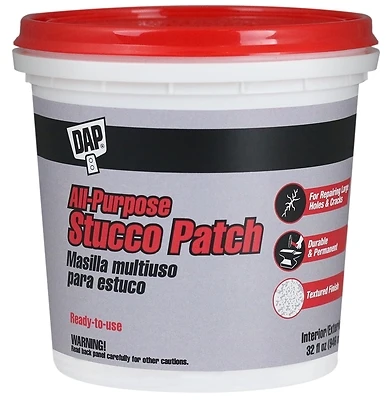 Dap 10504 Ready Mixed Stucco Patch, Gray, 1-Qt.