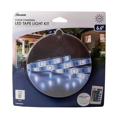 LED Tape Light With Remote, Color-Changing, 6-Ft.