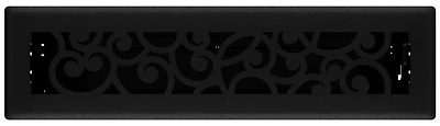 Signature Series Floor Register, Black Iron Wonderland, Steel, 2-1/4 x 12 In.