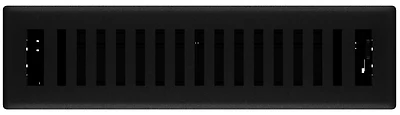 Signature Series Floor Register, Black Iron Montezuma, Steel, 2-1/4 x 12 In.