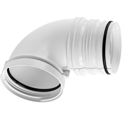 Dryer Vent Elbow, Quick-Connect, 90-Degree, Plastic, 4 In.