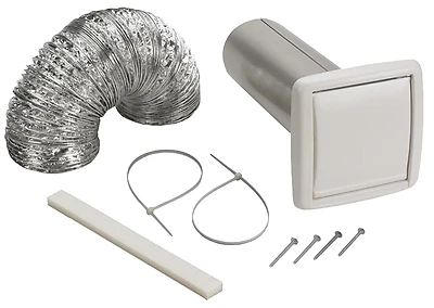 3 In. To 4 In. Exhaust Bath Fan Vent Kit - 5-piece Set