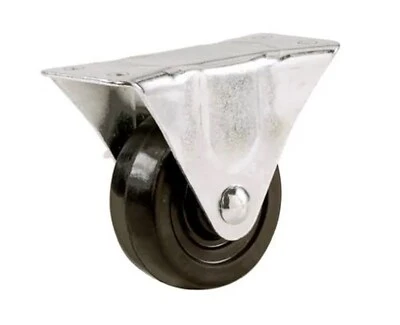 4 In. Rubber Rigid Plate Caster