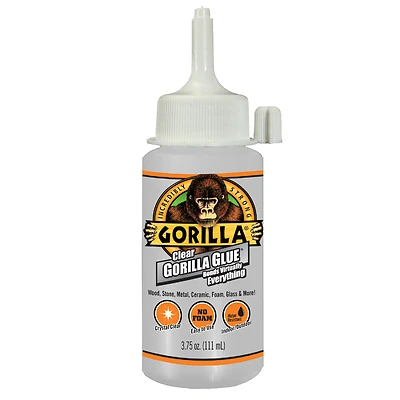 Gorilla 4537502 Clear Glue, Non-Foaming, 3.75 Oz.