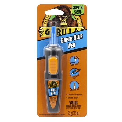 Gorilla 104408 Super Glue Pen, Liquid, 5.5g