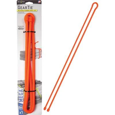 Nite Ize GTM64-31-R6 Gear Tie Mega Twist Tie, Bright Orange, 64-In.