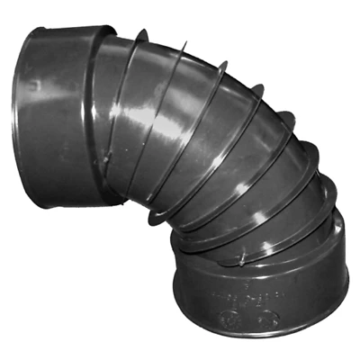 ADS 0390AA Drain Pipe Elbow, 3 in, Snap-Lock, 90 deg Angle, Polyethylene, Black