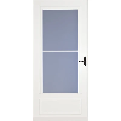 Larson Screenaway Storm Door, Retractable Screen, White, 32 x 81 In.