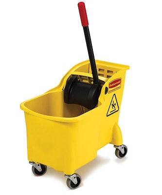 Rubbermaid 1887304 Tandem Bucket & Wringer, 31 Qt., Yellow