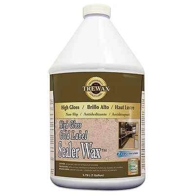Trewax 887171967 Gold Label Floor Sealer Wax, Gloss Finish, 128 oz.