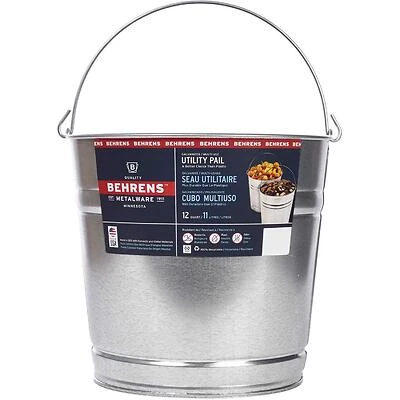 Behrens 1212GS Galvanized Steel Pail, 12-Qt.