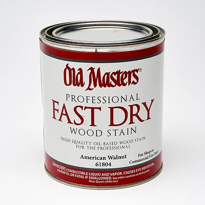Old Masters 61804 Fast Dry Stain, Oil-Based, American Walnut, 1-Qt.