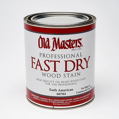 Old Masters 60704 Fast Dry Wood Stain, Oil-Based, Early American, 1-Qt.