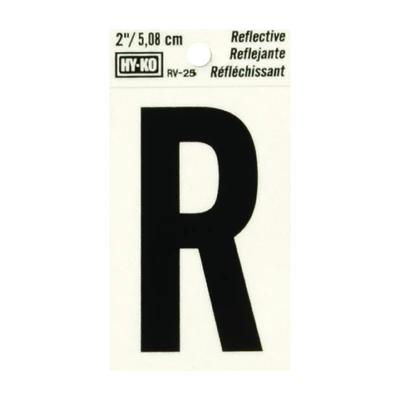 Hy-Ko RV-25/R House Address Letter R, Reflective, 2 In.