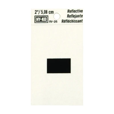 Hy-Ko RV-25 Reflective House Hyphen Sign, Black/Silver Vinyl, 2-In.