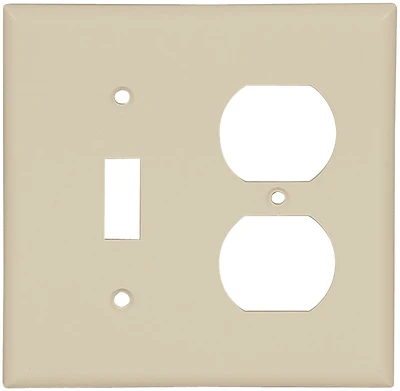 Eaton 2138V-BOX Ivory 2-Gang Combo Wall Plate, Pack of 10